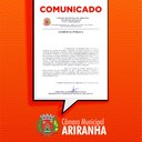 Câmara Municipal de Ariranha convoca Audiência Pública para avaliação de Metas Fiscais Câmara Municipal de Ariranha convoca Audiência Pública para avaliação de Metas Fiscais